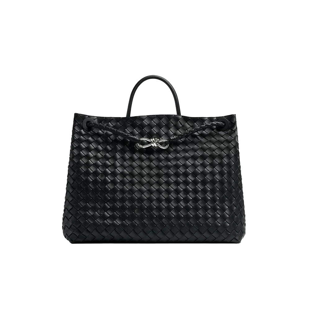 BOTTEGA VENETA 라지 안디아모 블랙 백