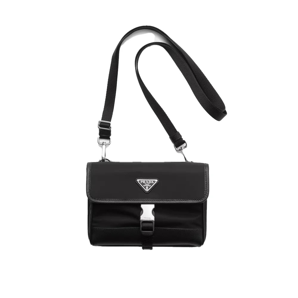 PRADA 리나일론 사피아노 레더 폰 케이스백