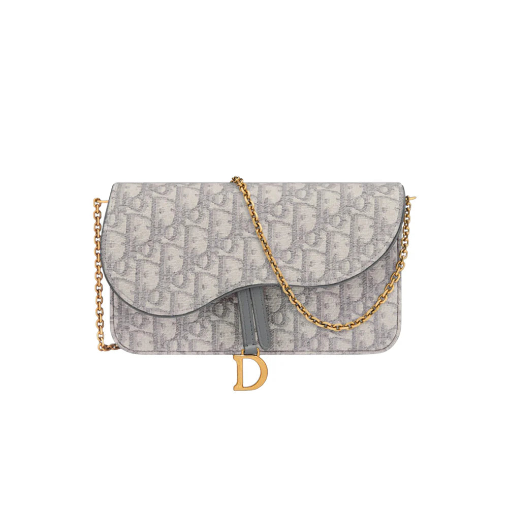 DIOR 오블리크 새들 미디엄 체인 파우치