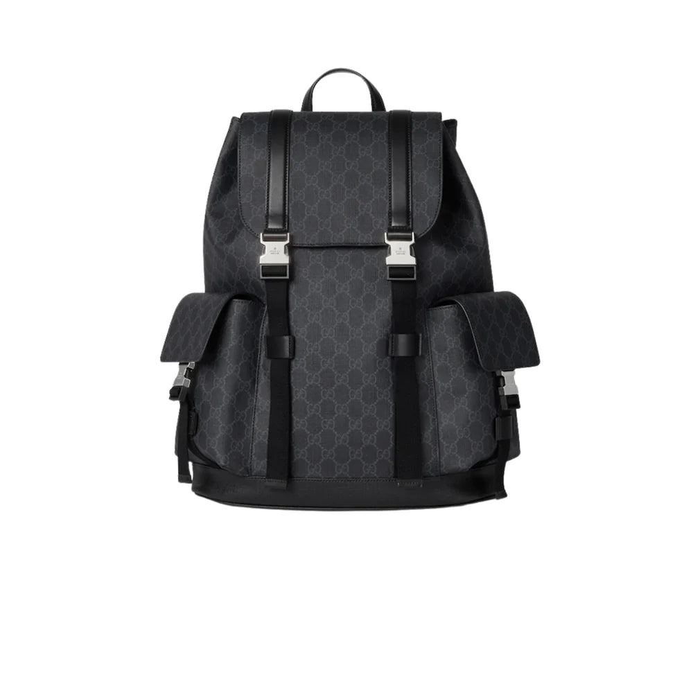 GUCCI 라지 백팩 GG 블랙