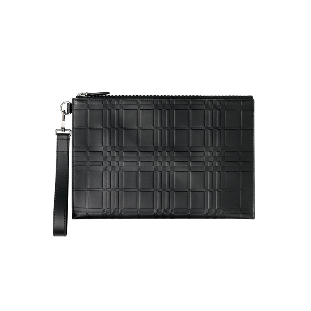 BURBERRY 엠보스드 체크 레더 클러치*국내배송*(당일배송)