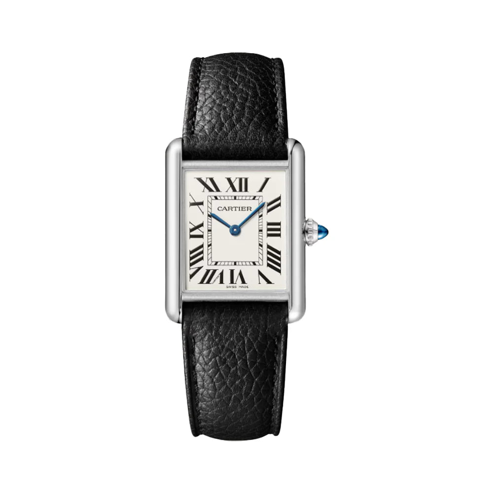 CARTIER 탱크 머스트 워치 카프스킨 블랙(2 SIZE)