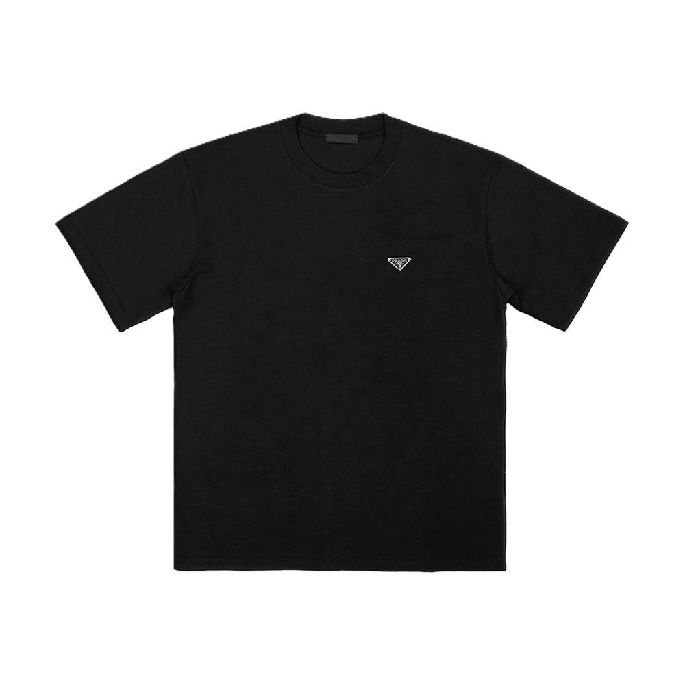 PRADA 프라다 코튼 티셔츠 블랙
