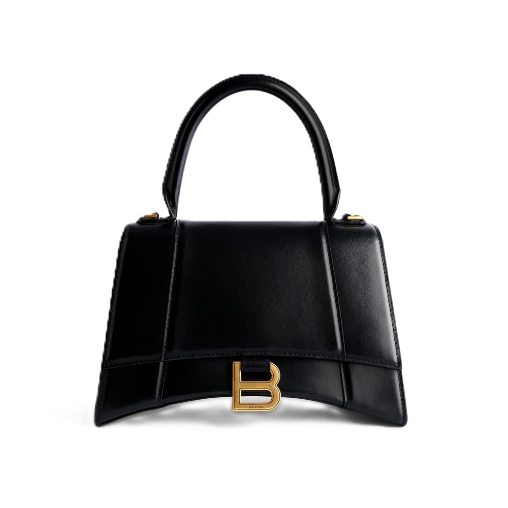 Balenciaga 발렌시아가 아워글래스 핸드백 스몰 블랙 박스 카프스킨