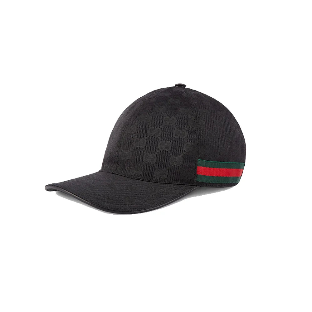 GUCCI 오리지널 GG 웹 베이스볼 햇 블랙*국내배송*