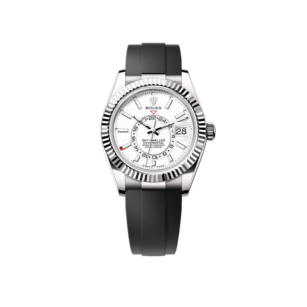 Rolex 롤렉스 스카이드웰러 화이트 바 오이스터플렉스 42mm
