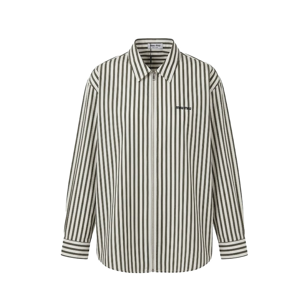Miu Miu 미우 미우 스트라이프 포플린 셔츠 *국내배송*