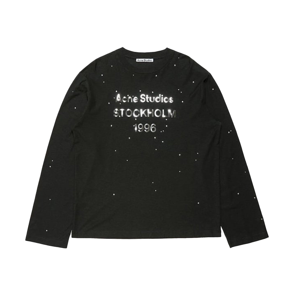 Acne Studios 아크네 스튜디오 라인스톤 로고 롱슬리브 티셔츠 *국내배송*