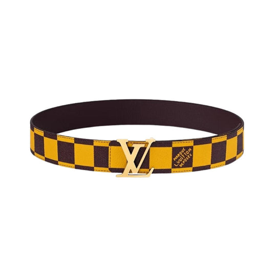 Louis Vuitton 루이비통 LV 이니셜 40mm 리버시블 벨트 다미에 팝 옐로우