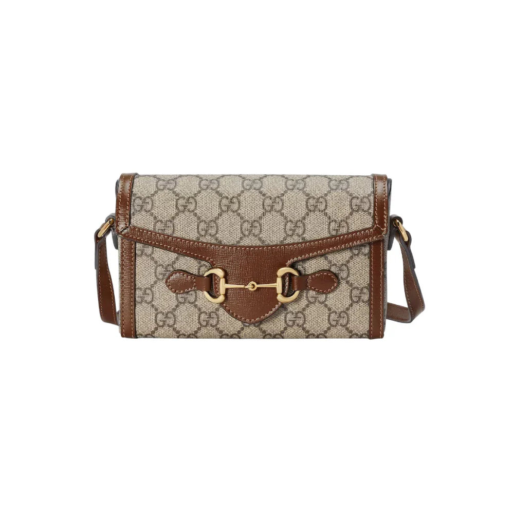 GUCCI 홀스빗 1955 미니백 베이지 에보니 브라운