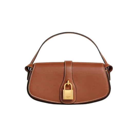 CELINE 타부 카프스킨 숄더백 탄