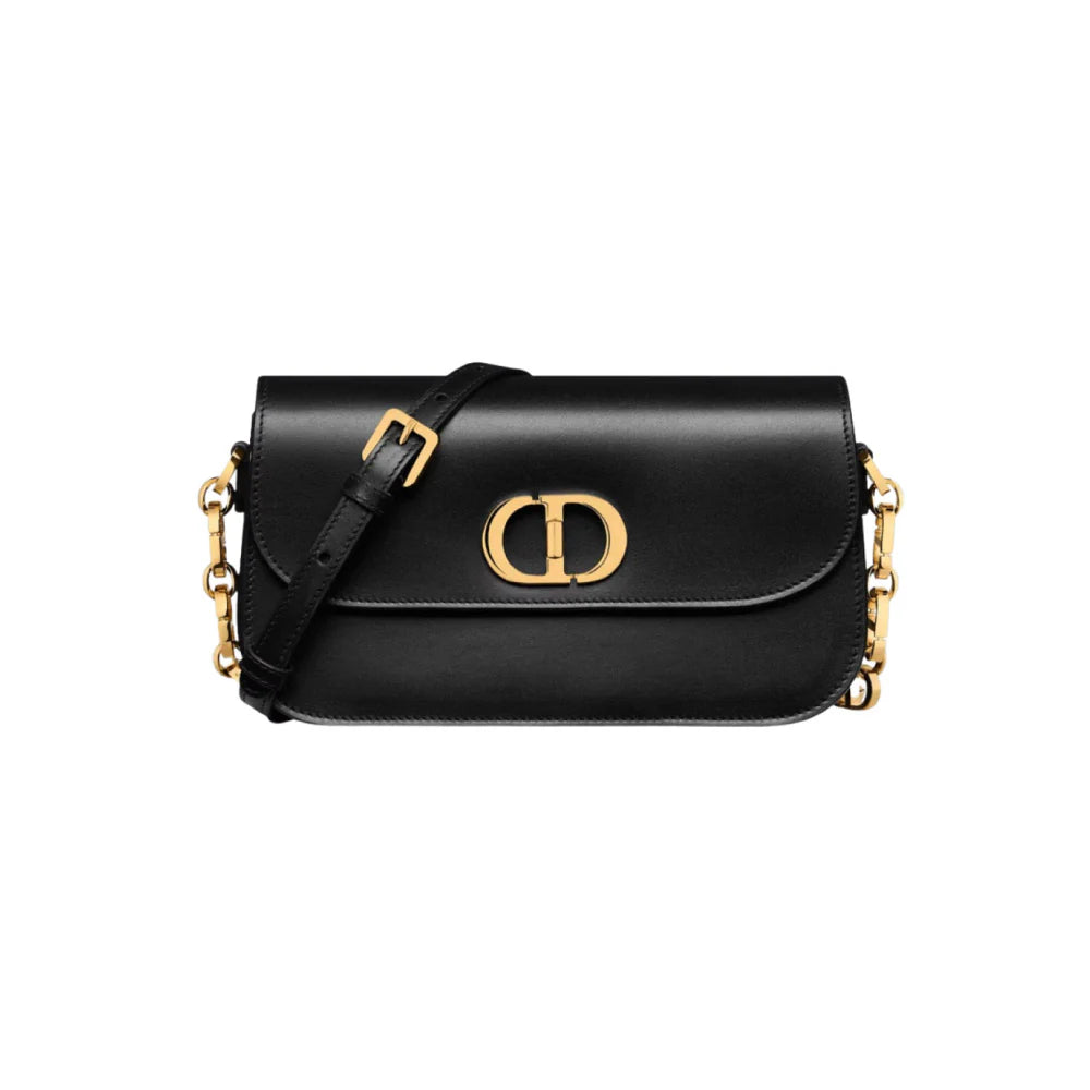 DIOR 몽테인 30 에비뉴 백 박스 카프스킨 블랙