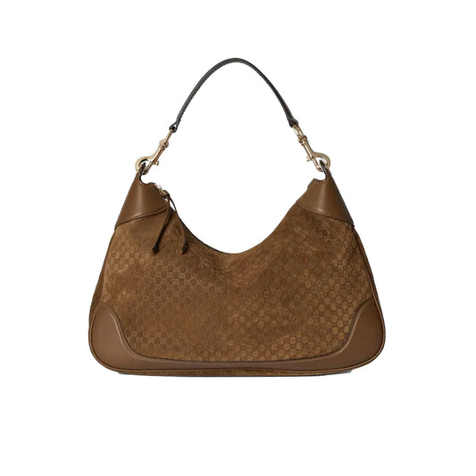 GUCCI 미디움 숄더백 브라운 스웨이드