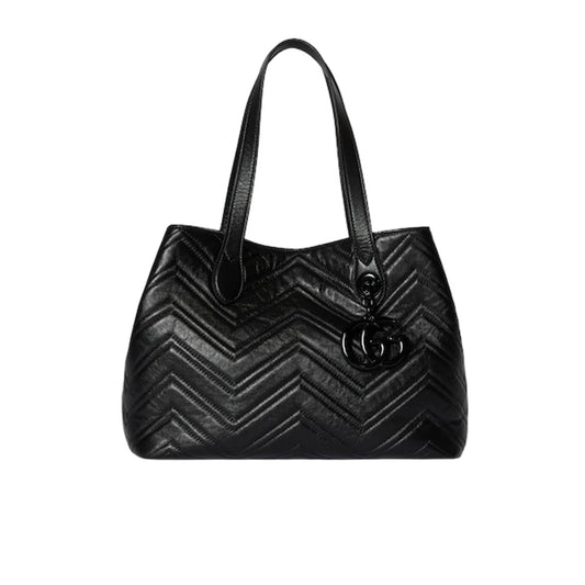 GUCCI 마몽 GG 스몰 토트백 블랙