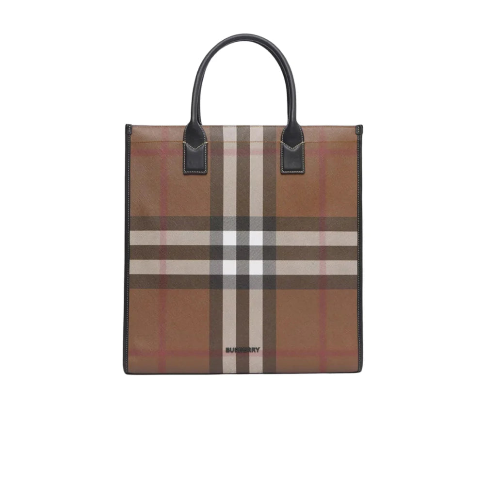 BURBERRY 데니 토트백 브라운