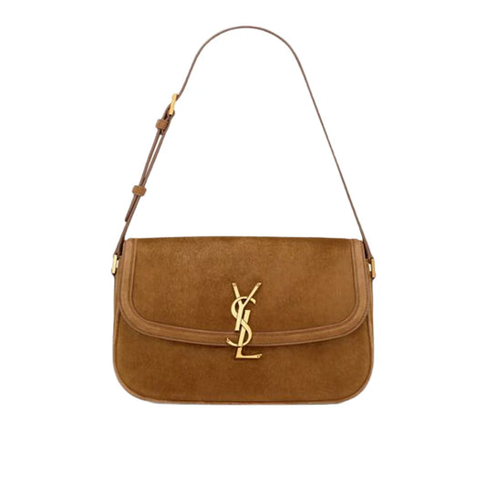 SAINT LAURENT 솔페리노 스웨이드 미디엄 숄더 백