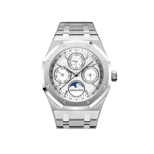 AUDEMARS PIGUET 로열 오크 실버 톤 다이얼 워치