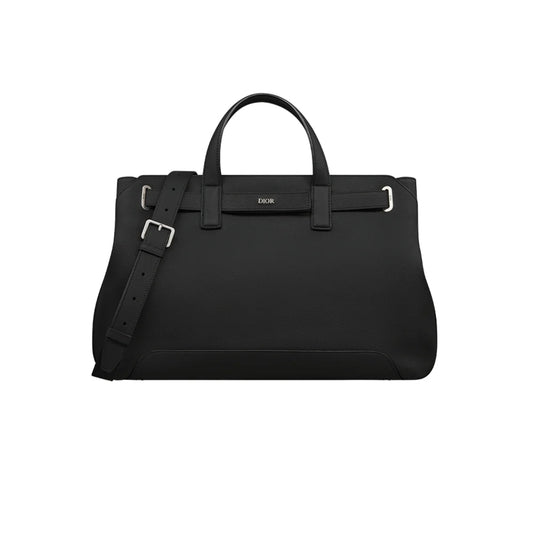 DIOR 노르망디 토트백 디올 아이콘 카프스킨 블랙