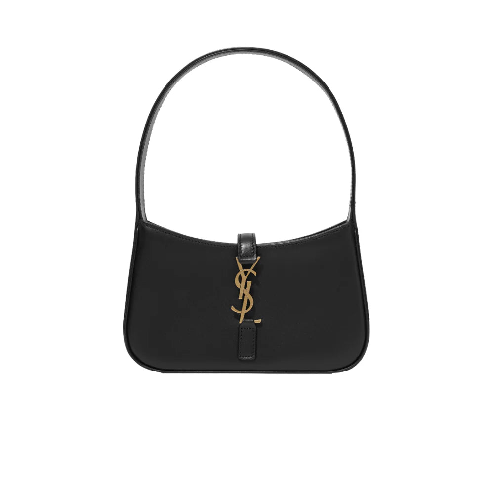 SAINT LAURENT 스무스 레더 르 5 a 7 미니 호보백 블랙