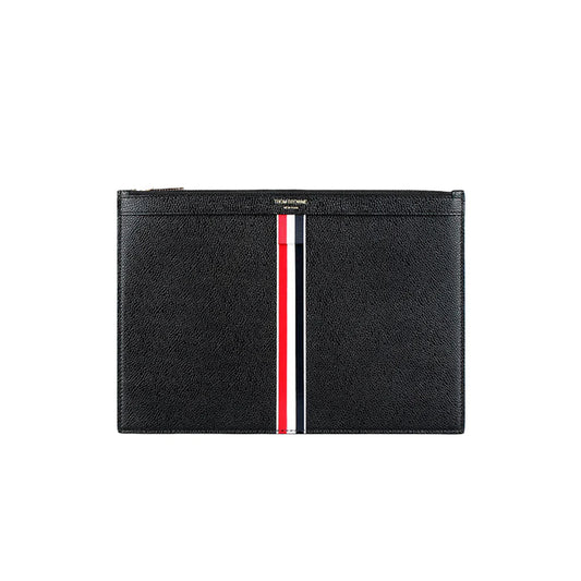 THOM BROWNE 페블 그레인 태블릿 클러치백
