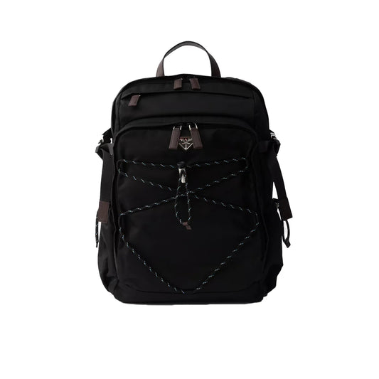 PRADA 스피드록 리나일론 앤 레더 백팩 블랙