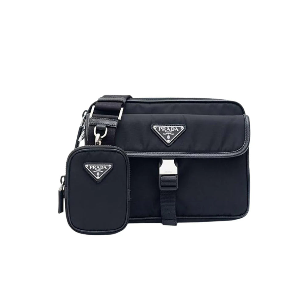 PRADA 리나일론 사피아노 크로스백