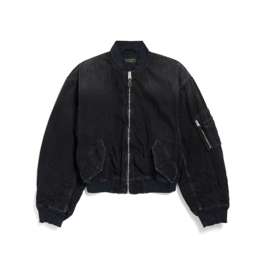 BALENCIAGA 페이드스탠다드 데님보머자켓 *국내발송*