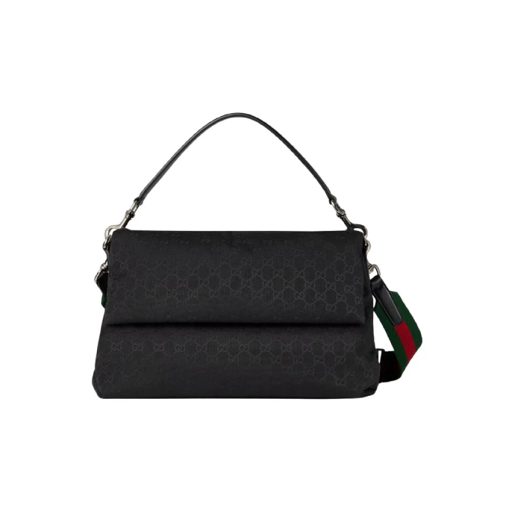 GUCCI 웹 미디움 GG 크로스백 블랙