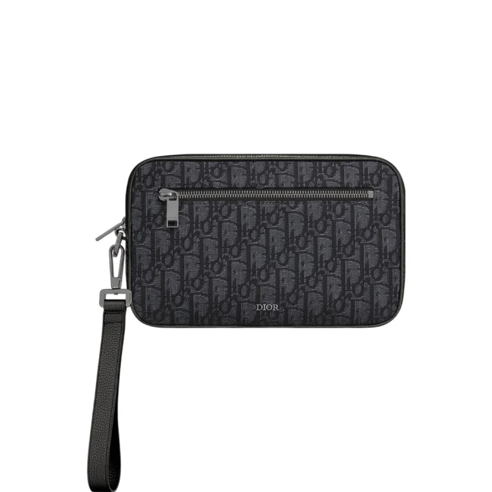 DIOR 톨레 오블리크 자카드 백 블랙