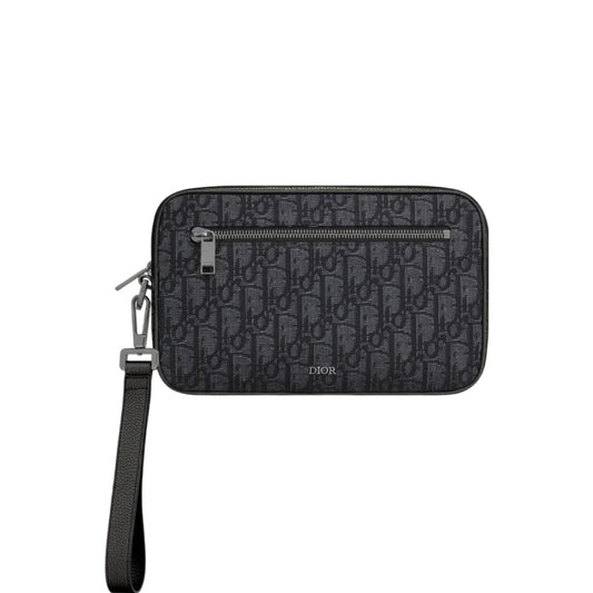 DIOR 톨레 오블리크 자카드 백 블랙