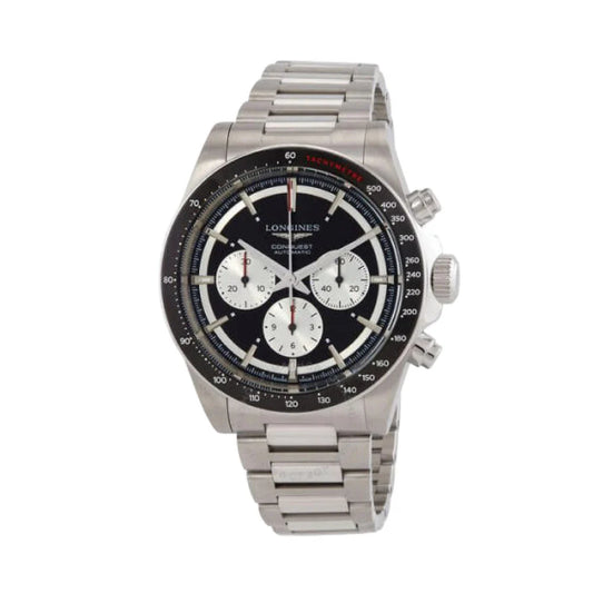 LONGINES 콘퀘스트 크로노그래프 오토메틱 42 블랙 다이얼