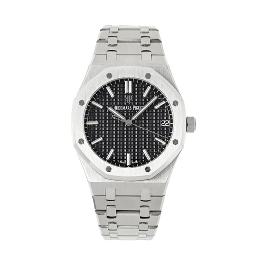 AUDEMARS PIGUET 오데마피게 로얄 오크 셀프와인딩 41mm 스틸 브레이슬릿 블랙