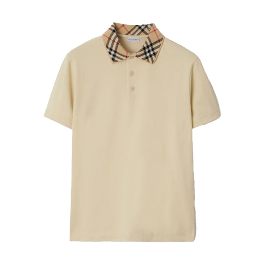 Burberry 버버리 체크 칼라 코튼 폴로셔츠 베이지 *국내배송*
