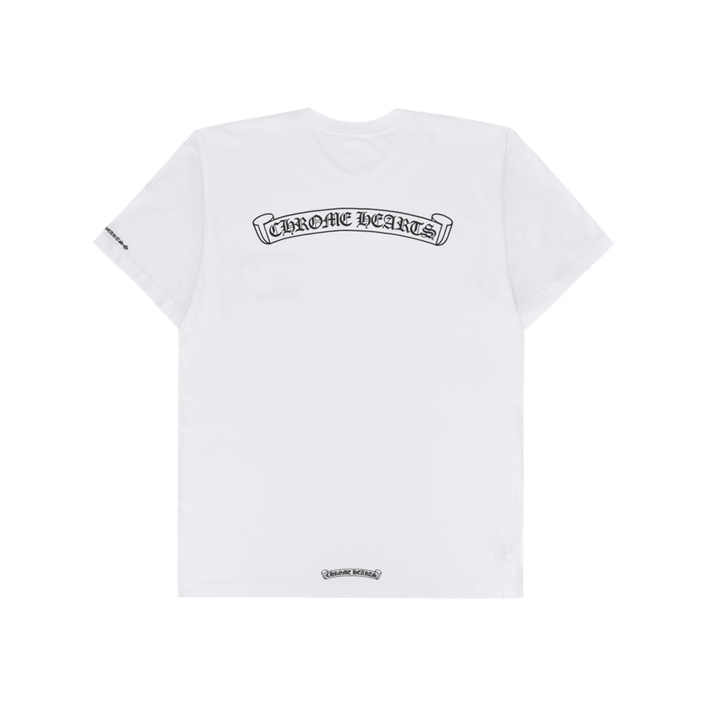 Chrome Hearts 크롬하츠 스크롤 로고 티셔츠 화이트