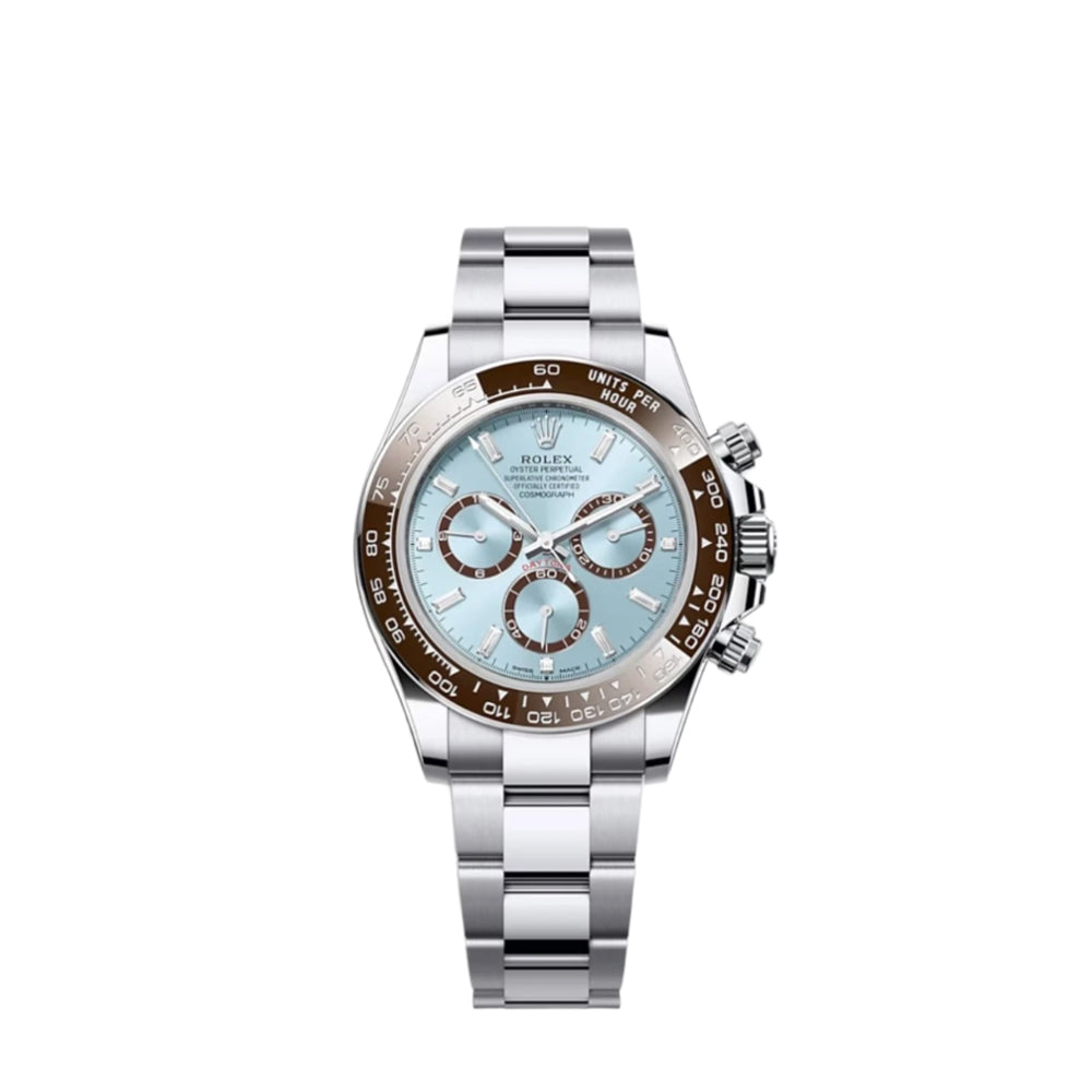 ROLEX 코스모그래프 데이토나 40mm 아이스블루 바게트 다이아