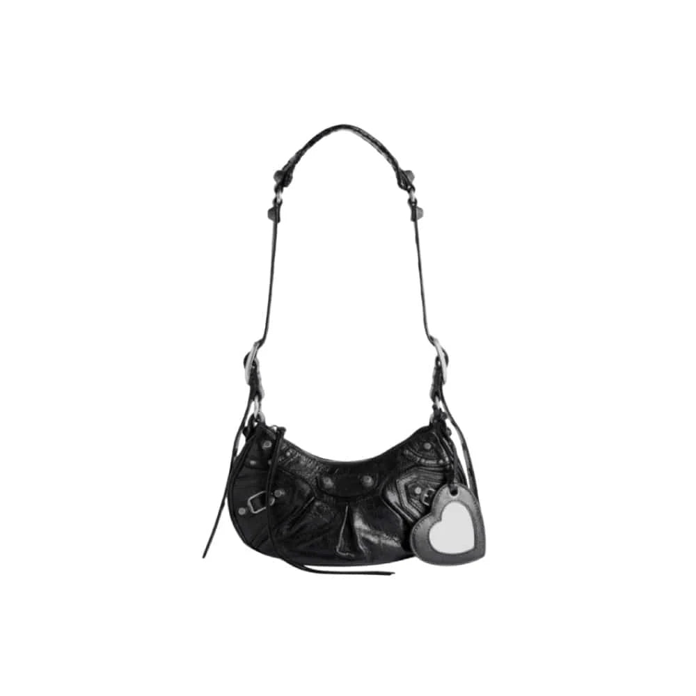 BALENCIAGA 아레나 램스킨 르 카골 숄더백 XS 블랙