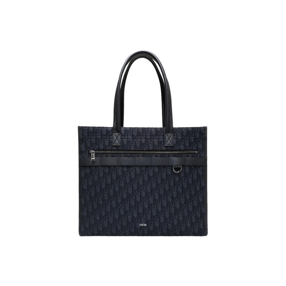 DIOR 라지 사파리 토트백 블랙 자카드