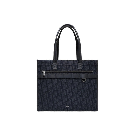 DIOR 라지 사파리 토트백 블랙 자카드