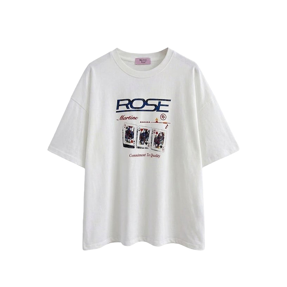 Martine Rose 마틴 로즈 오버사이즈 플레잉 카드 그래픽 티셔츠 *국내배송*
