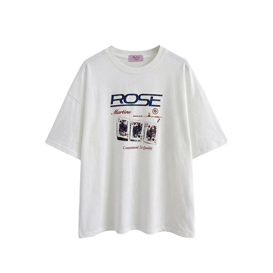 Martine Rose 마틴 로즈 오버사이즈 플레잉 카드 그래픽 티셔츠 *국내배송*