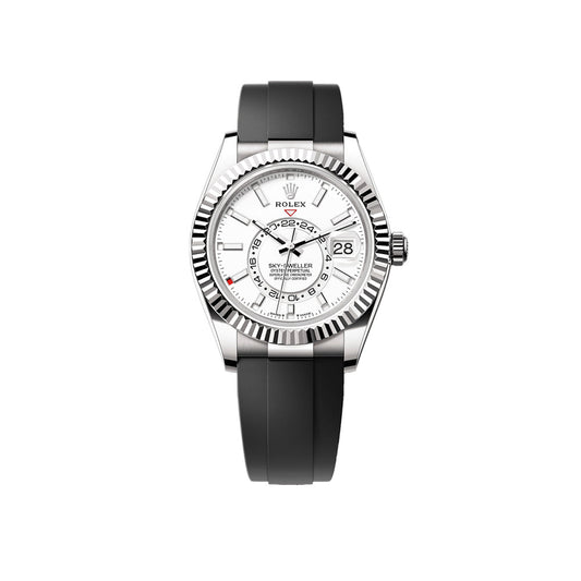 Rolex 롤렉스 스카이드웰러 화이트 바 오이스터플렉스 42mm