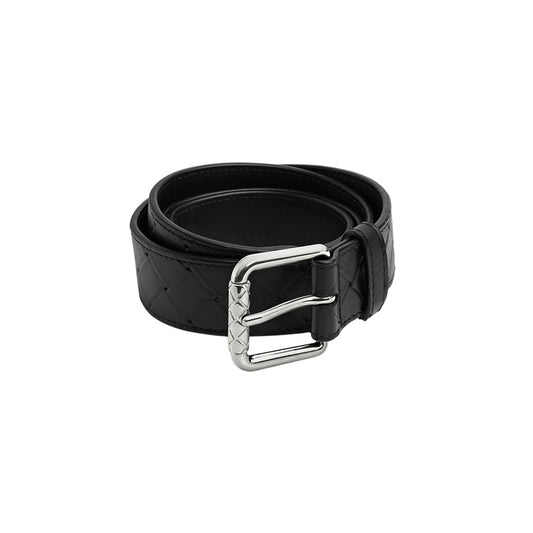 Bottega Veneta 보테가 베네타 인트레치아토 스탬프 벨트 블랙