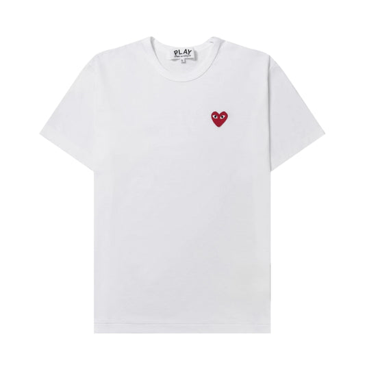 Play Comme des Garcons 플레이 꼼데가르송 레드 하트 티셔츠 화이트 *국내배송*