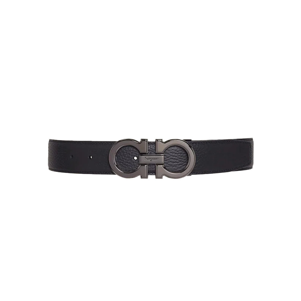 Ferragamo 페라가모 리버시블 어드저스터블 간치니 벨트 블랙 블루 마린