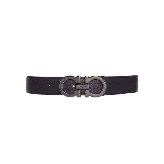 Ferragamo 페라가모 리버시블 어드저스터블 간치니 벨트 블랙 블루 마린