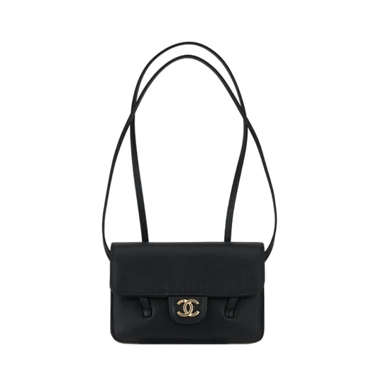 Chanel 샤넬 프레피 코코 가죽 스트랩 클러치 백 *국내배송*