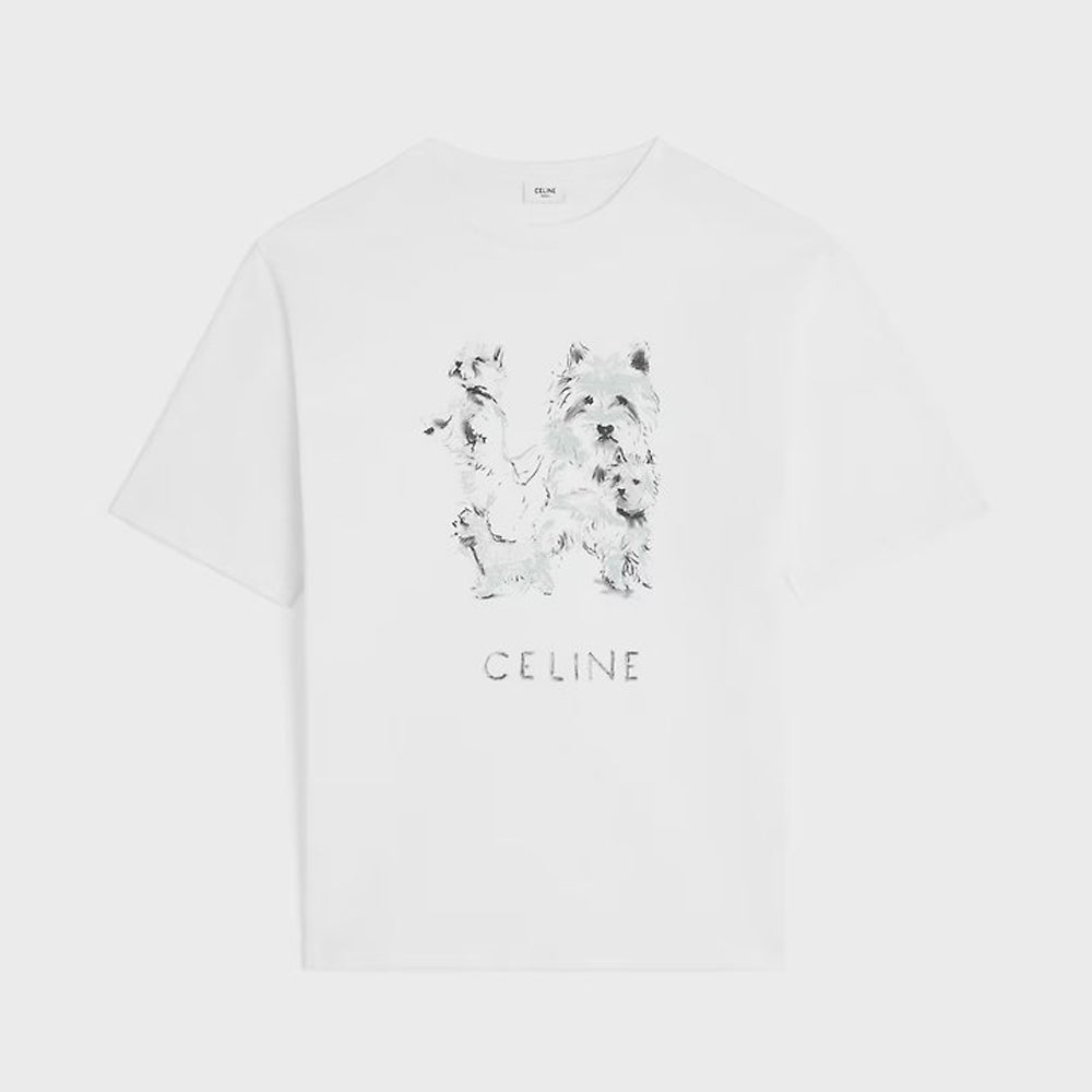 CELINE 셀린느 도그 프린트 코튼 저지 티셔츠 *국내배송*