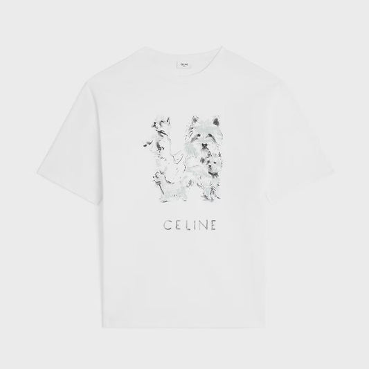 CELINE 셀린느 도그 프린트 코튼 저지 티셔츠 *국내배송*