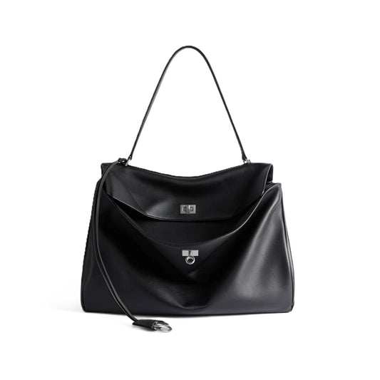 Balenciaga 발렌시아가 로데오 핸드백 라지 그레인드 카프스킨 블랙