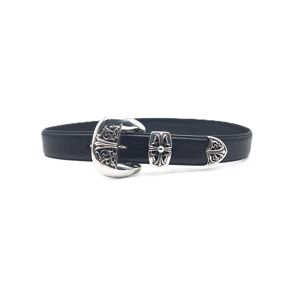 Chrome Hearts 크롬하츠 3피스 바인 플로랄 벨트 블랙